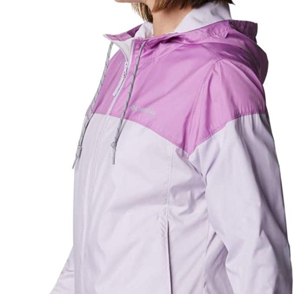 🆕Columbia Women's Flash Forward Lined Windbreaker Jacket, XS-Pale Lilac/Blossom - Picture 3 of 6